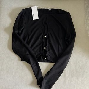 Reformation black crop top